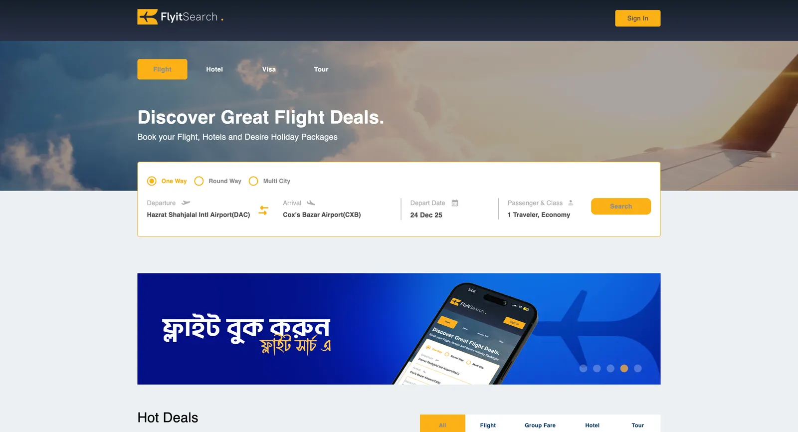Flyitsearch preview